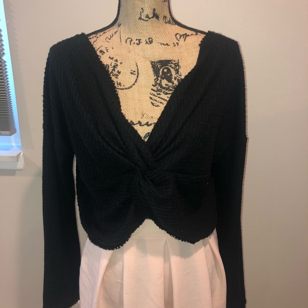 Slouchy cropped sweater